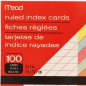plain index cards