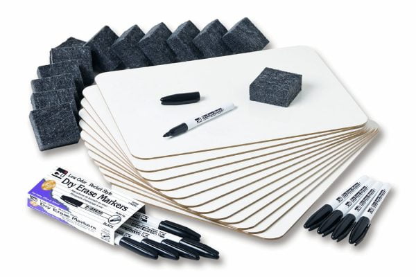 Magnetic Dry Erase Dual Sided Lapboard Class Pack - Plain/Plain