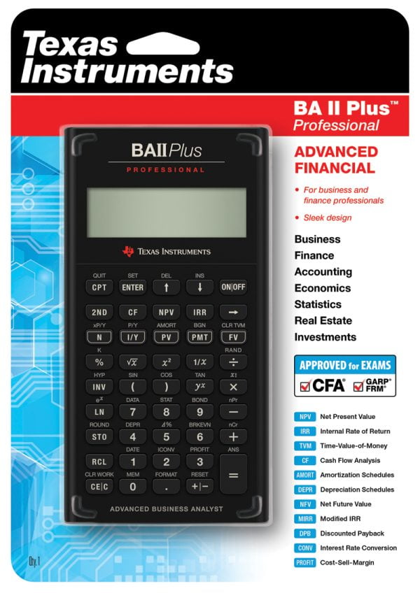 BA II PLUS™ PROFESSIONAL – Approved for use on the CFA™ exam