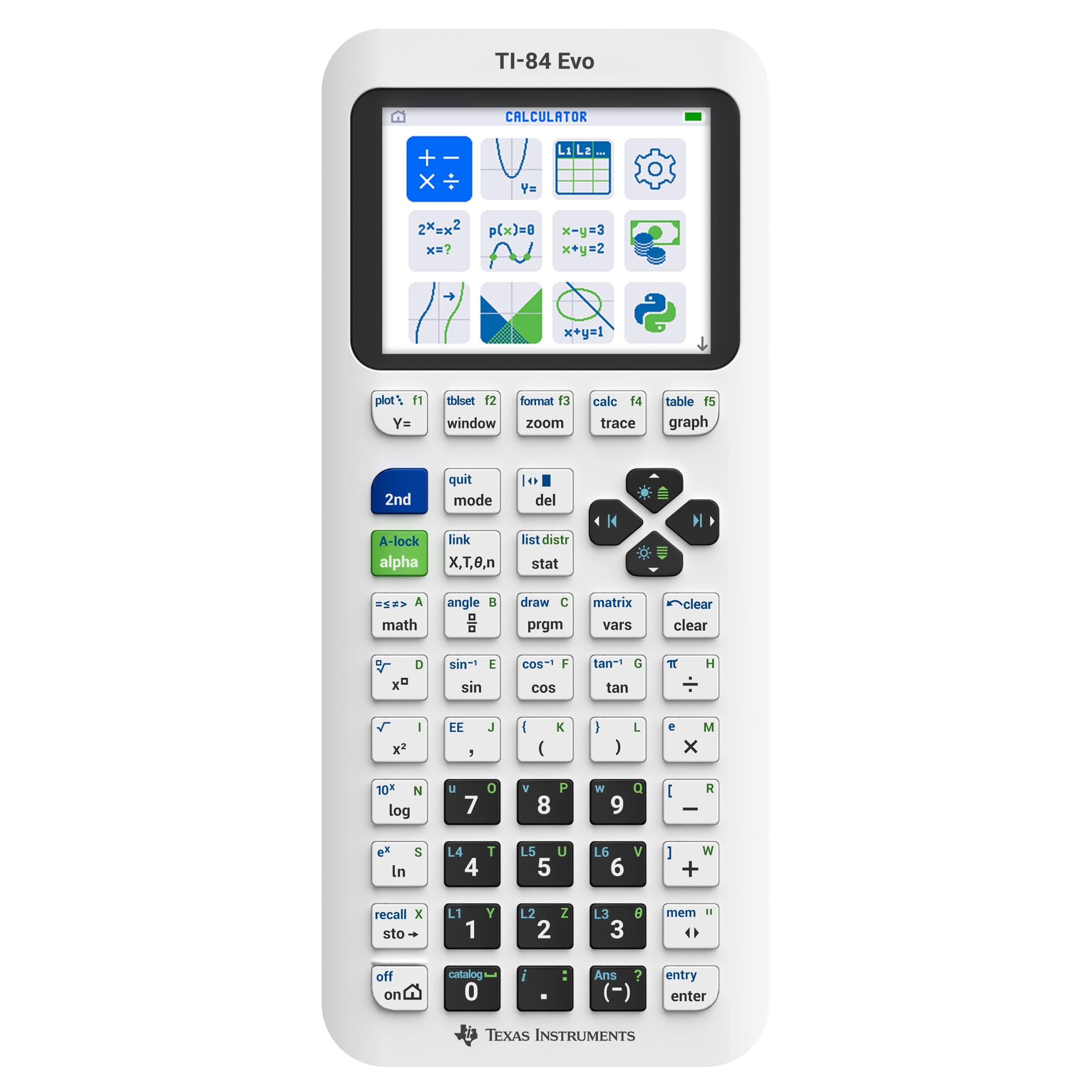 TI 84 EVO Graphing Calculator - White