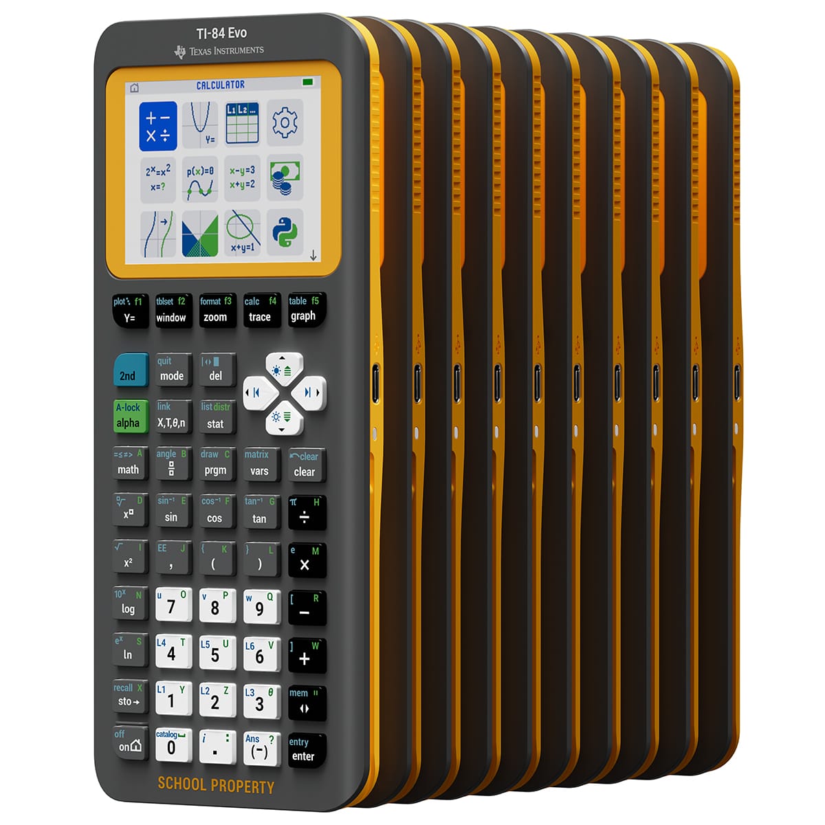 TI 84 EVO Graphing Calculator – EZ Spot 10 pack of calculators